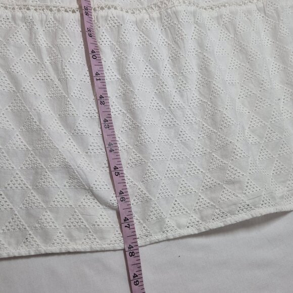 Tommy Bahama Eyelet Midi Dress White Woman’s Size S Ruffle Pockets (20) - Picture 8 of 10